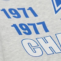 Sweat-shirt en molleton rétro imprimé all-over gris chiné Mitchell & Ness pour homme, motif Cowboys de Dallas