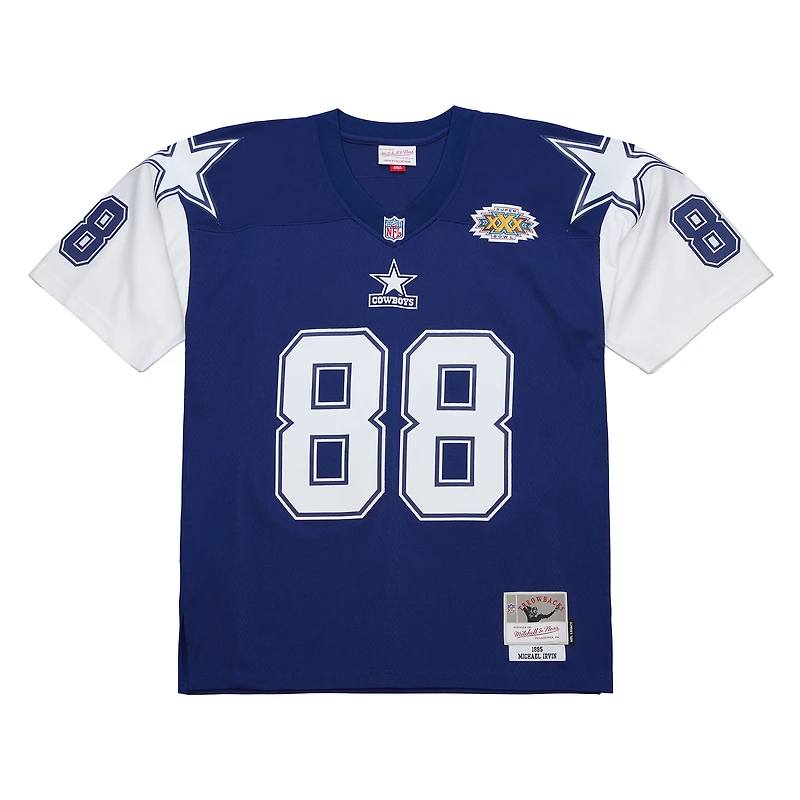 maillot Mitchell & Ness Michael Irvin bleu marine pour homme, réplique du Legacy 1995 des Cowboys de Dallas
