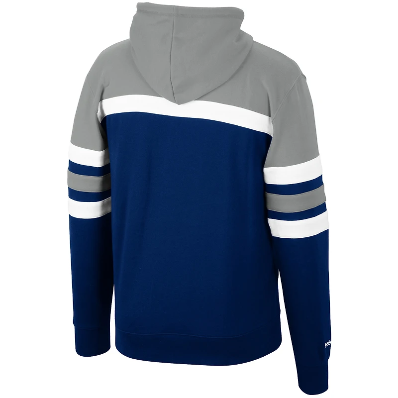 Pull pour hommes Mitchell & Ness Navy/Silver Dallas Cowboys Head Coach - Chandail à capuchon