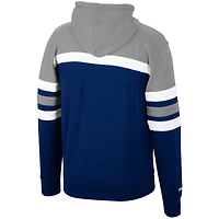 Pull pour hommes Mitchell & Ness Navy/Silver Dallas Cowboys Head Coach - Chandail à capuchon