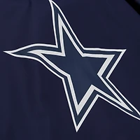 Veste d'entraîneur à capuche Mitchell & Ness bleu marine Dallas Cowboys pour homme