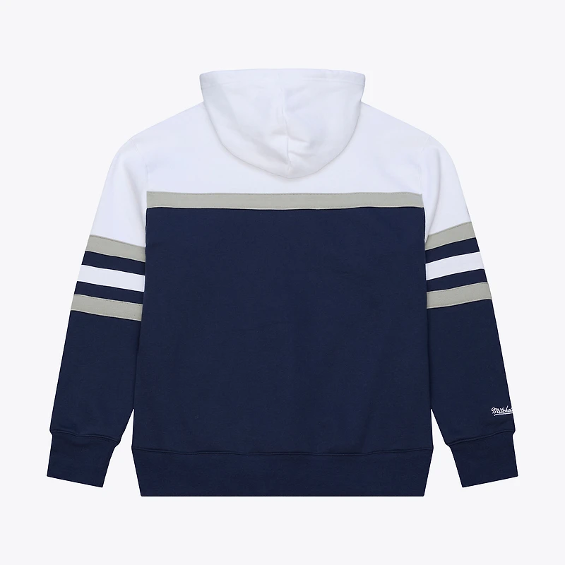 Sweat à capuche Mitchell & Ness bleu marine pour homme, modèle Dallas Cowboys Head Coach
