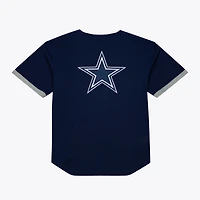Maillot de mode Mitchell & Ness bleu marine Dallas Cowboys Head Coach en maille à boutons pour homme