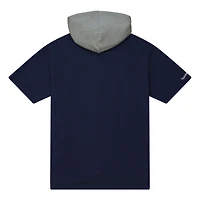 Men's Mitchell & Ness Navy Dallas Cowboys Postgame Short Sleeve Hoodie