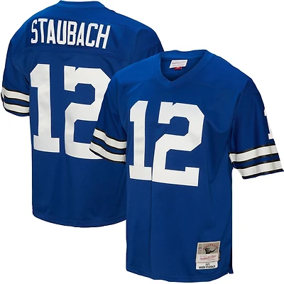 Maillot réplique Mitchell & Ness Roger Staubach Royal Dallas Cowboys Legacy pour hommes