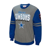 Chandail pour homme Mitchell & Ness Royal Dallas Cowboys All Over 2.0