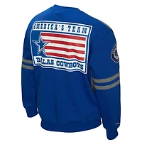 Sweat-shirt à enfiler Mitchell & Ness Royal Dallas Cowboys All Over 2.0 pour homme