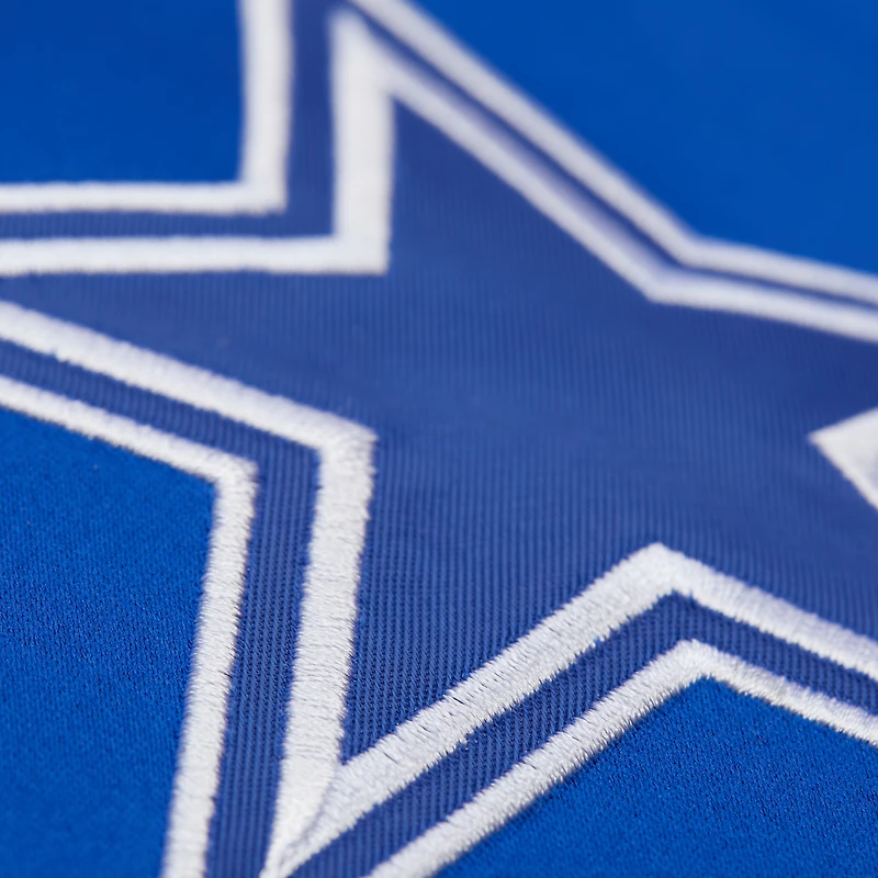 Men's Mitchell & Ness Royal Dallas Cowboys Vintage Double Down Satin Full-Snap Jacket