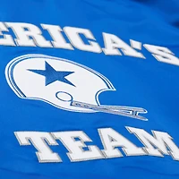 Men's Mitchell & Ness Royal Dallas Cowboys Vintage Double Down Satin Full-Snap Jacket