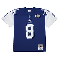 Maillot réplique bleu marine Troy Aikman Mitchell & Ness pour homme des Cowboys de Dallas 1995 Legacy