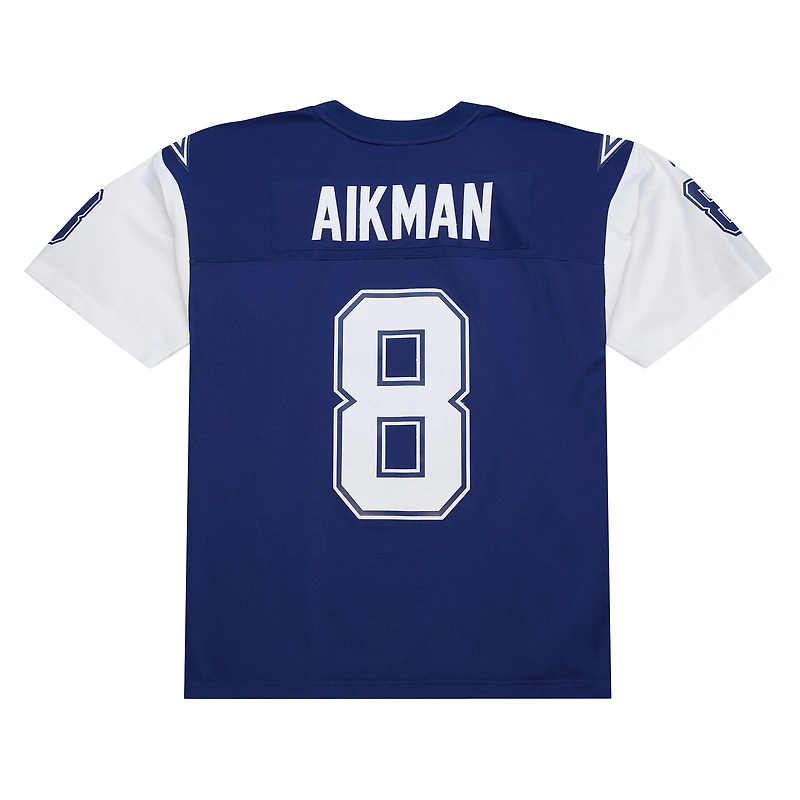 Maillot réplique bleu marine Troy Aikman Mitchell & Ness pour homme des Cowboys de Dallas 1995 Legacy
