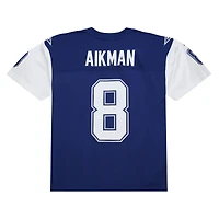Maillot réplique bleu marine Troy Aikman Mitchell & Ness pour homme des Cowboys de Dallas 1995 Legacy