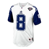 Maillot de joueur retraité authentique Mitchell & Ness Troy Aikman des Dallas Cowboys 1994 blanc