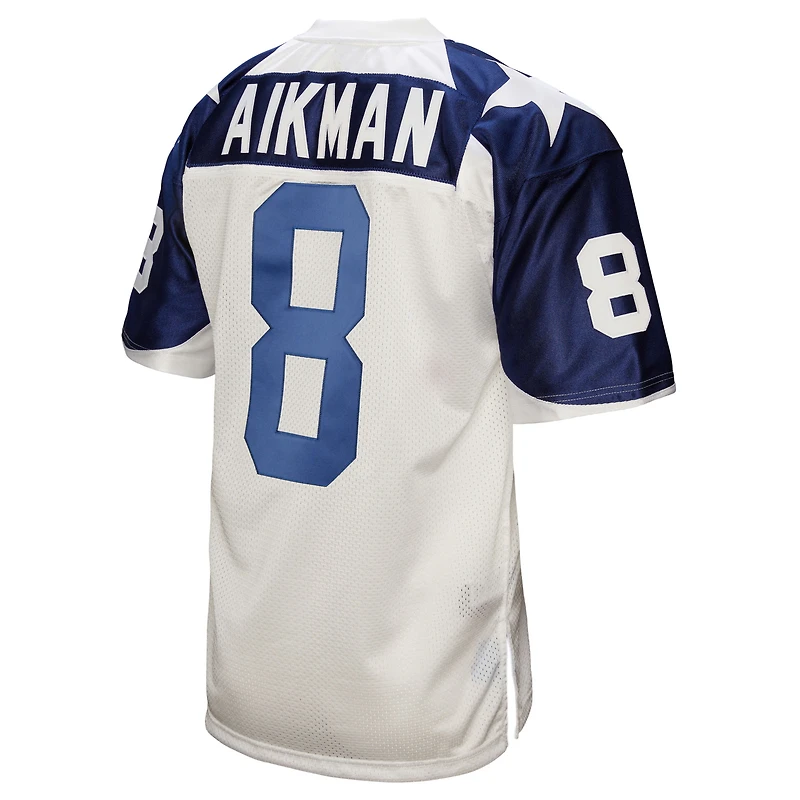 Maillot de joueur retraité authentique rétro 1994 des Cowboys Dallas Mitchell & Ness Troy Aikman pour homme