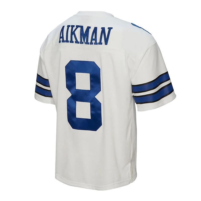 Maillot réplique Mitchell & Ness Troy Aikman blanc Dallas Cowboys Legacy pour hommes