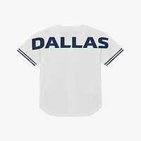 Men's Mitchell & Ness  White Dallas Cowboys Monochrome Mesh Full-Button Fashion Jersey