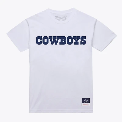 Men's Mitchell & Ness White Dallas Cowboys Monochrome T-Shirt