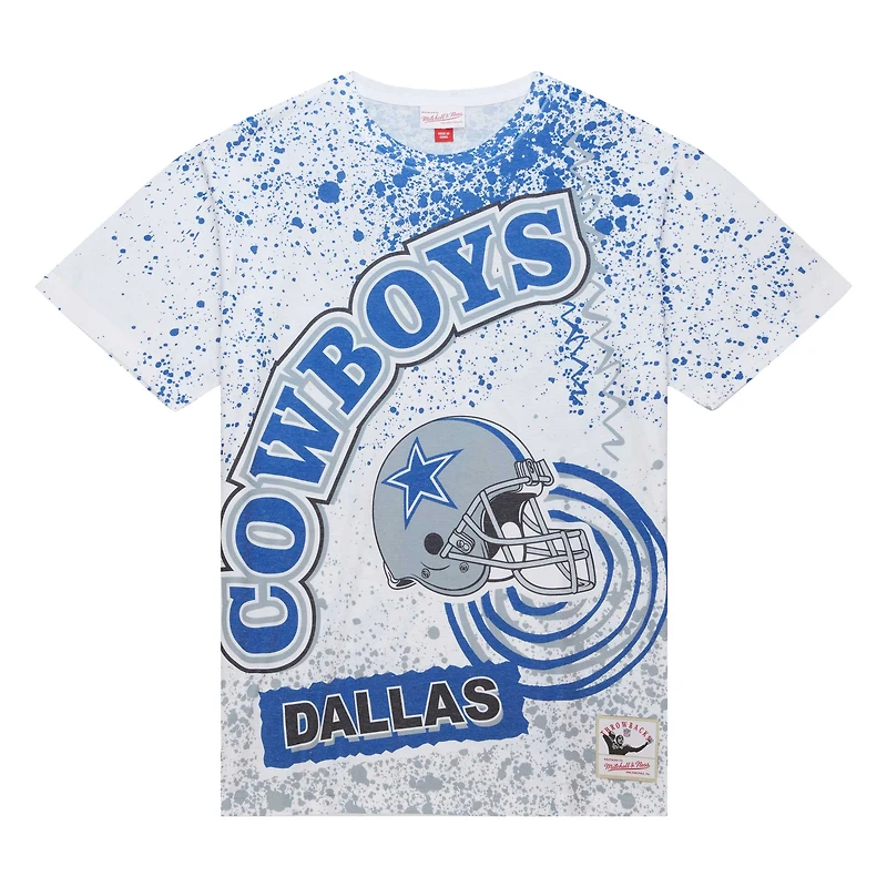 T-shirt sublimé blanc Mitchell & Ness Team Burst des Cowboys de Dallas pour hommes