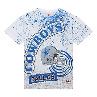T-shirt sublimé blanc Mitchell & Ness Team Burst des Cowboys de Dallas pour hommes