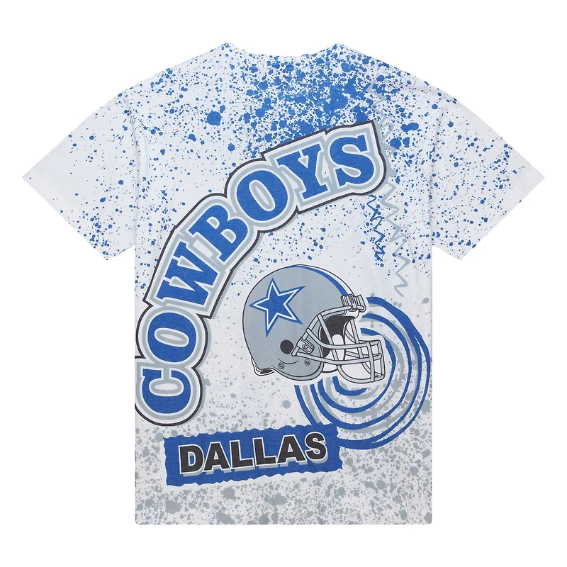 T-shirt sublimé blanc Mitchell & Ness Team Burst des Cowboys de Dallas pour hommes