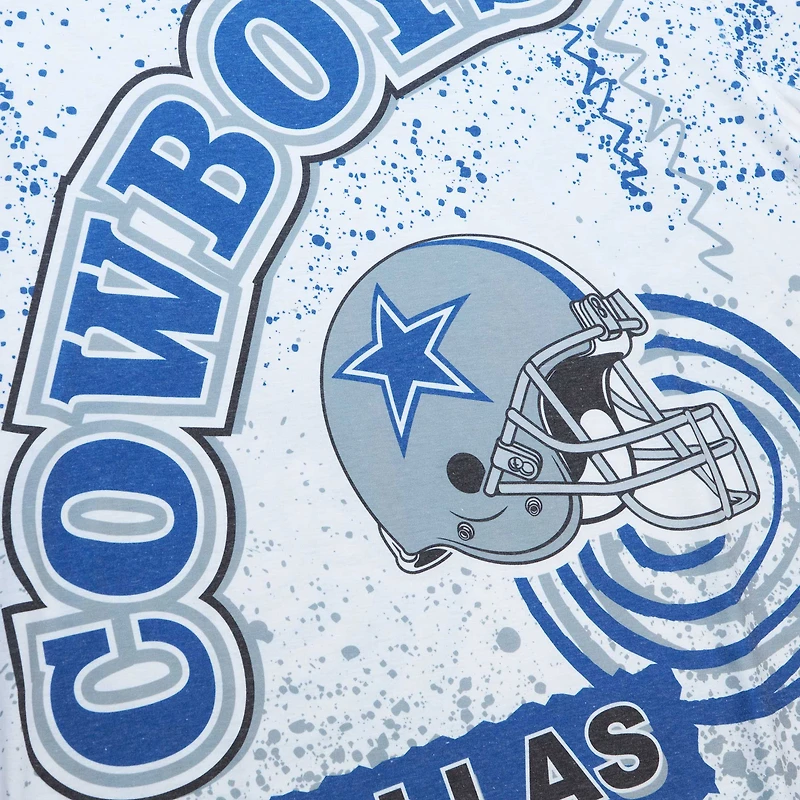 Men's Mitchell & Ness White Dallas Cowboys Team Burst Sublimated T-Shirt