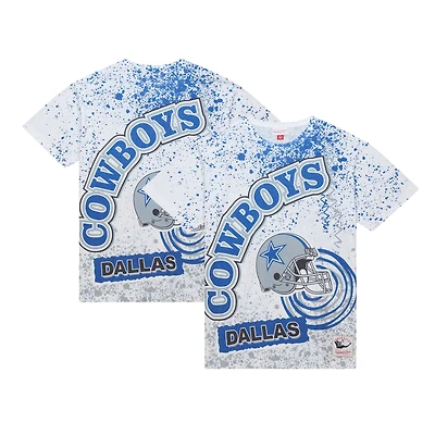 T-shirt sublimé blanc Mitchell & Ness Team Burst des Cowboys de Dallas pour hommes