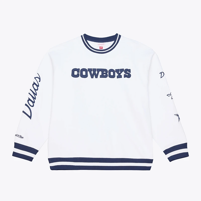 Men's Mitchell & Ness White Dallas Cowboys Out Fleece Sweatshirt