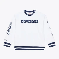 Men's Mitchell & Ness White Dallas Cowboys Out Fleece Sweatshirt