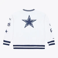 Men's Mitchell & Ness White Dallas Cowboys Out Fleece Sweatshirt