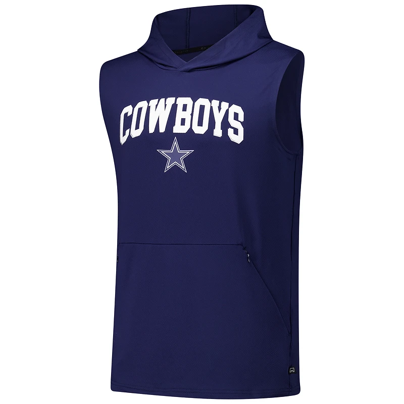 Sweat à capuche sans manches MSX by Michael Strahan bleu marine Dallas Cowboys Action pour homme