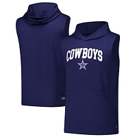 Sweat à capuche sans manches MSX by Michael Strahan bleu marine Dallas Cowboys Action pour homme