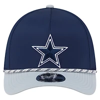 Men's  Navy/Silver Dallas Cowboys Rope M-Crown A-Frame 39THIRTY Flex Hat