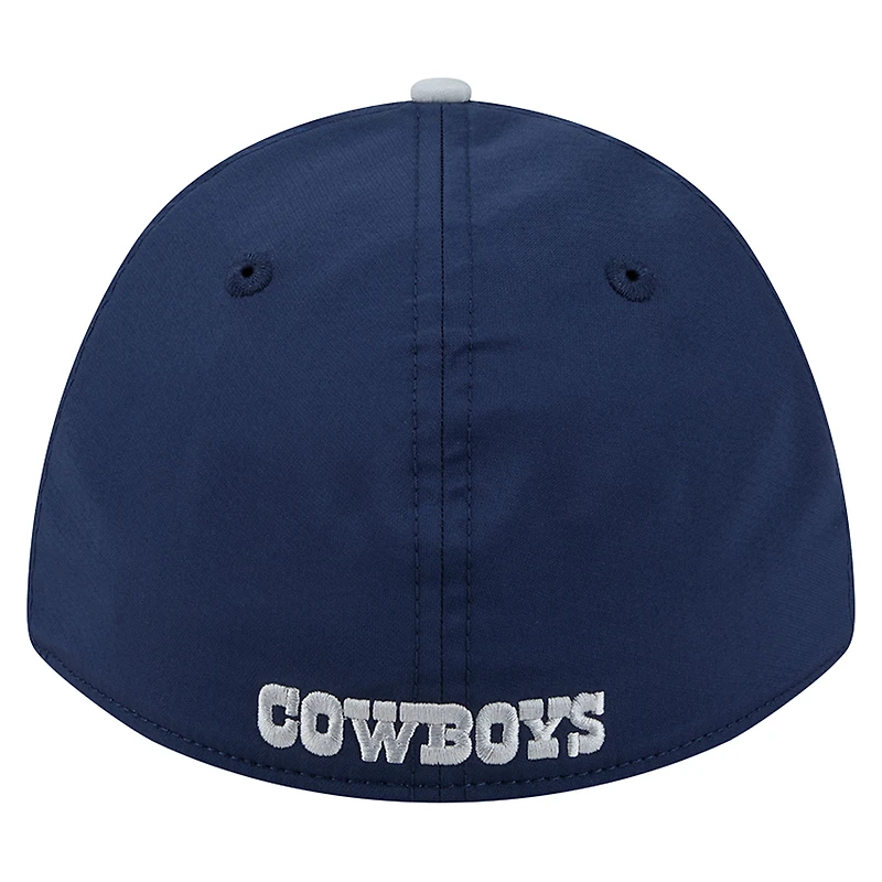 Casquette flexible Dallas Cowboys Rope M-Crown A-Frame 39THIRTY pour homme, bleu marine et argent