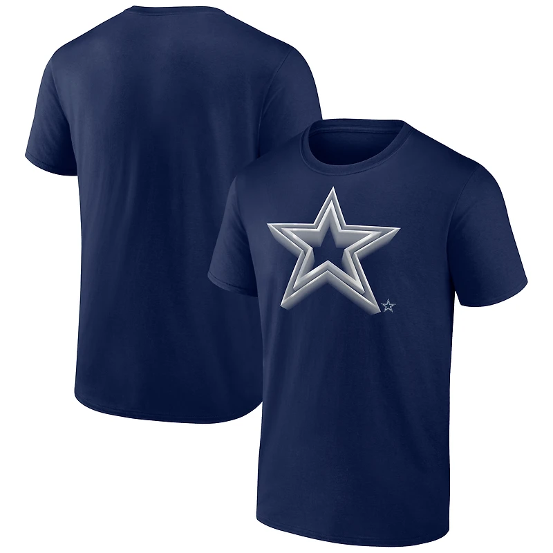 Men's  Navy Dallas Cowboys Chrome Dimension T-Shirt