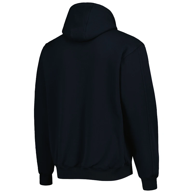 Sweat à capuche zippé intégral doublé thermique Dallas Cowboys bleu marine pour homme