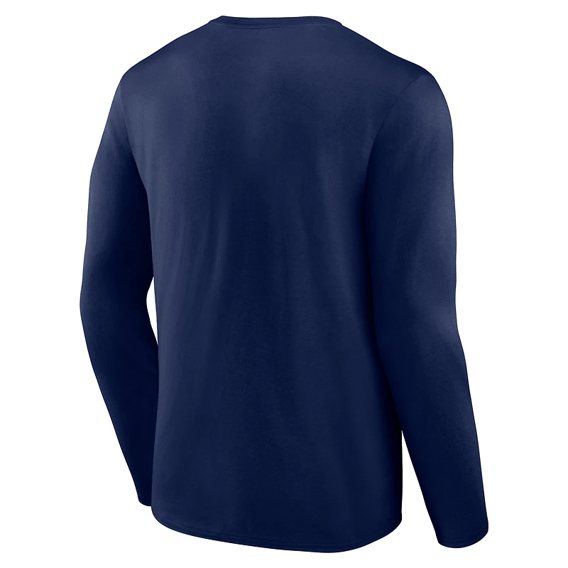 Men's Navy Dallas Cowboys Hustle Long Sleeve T-Shirt