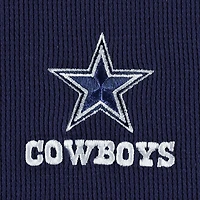 Men's Navy Dallas Cowboys Maverick Thermal Henley Long Sleeve T-Shirt