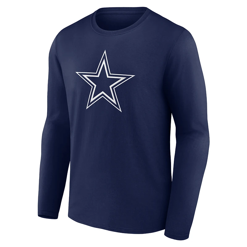 Men's Dallas Cowboys Team Authentic Personalized Name & Number Long Sleeve T-Shirt