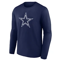 Men's Dallas Cowboys Team Authentic Personalized Name & Number Long Sleeve T-Shirt