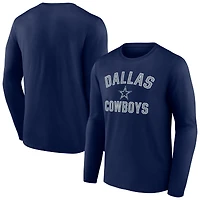 Men's  Navy Dallas Cowboys Victory Arch Long Sleeve T-Shirt