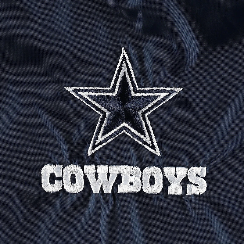 Veste coupe-vent à boutons-pression classiques Dunbrooke Dallas Cowboys pour homme bleu marine