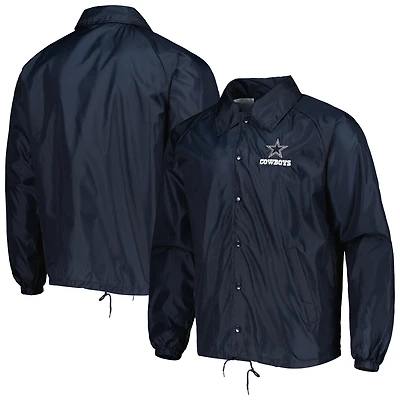 Veste coupe-vent à boutons-pression classiques Dunbrooke Dallas Cowboys pour homme bleu marine