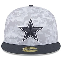 Men's New Era Arctic Camo/Graphite Dallas Cowboys 2024 Salute To Service 59FIFTY Fitted Hat