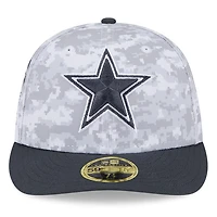 Men's New Era Arctic Camo/Graphite Dallas Cowboys 2024 Salute To Service Low Profile 59FIFTY Fitted Hat