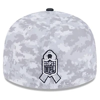 Men's New Era Arctic Camo/Graphite Dallas Cowboys 2024 Salute To Service Low Profile 59FIFTY Fitted Hat