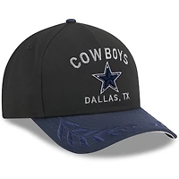 Casquette New Era 39THIRTY Flex noire/bleu marine pour homme, Dallas Cowboys, draft NFL 2025