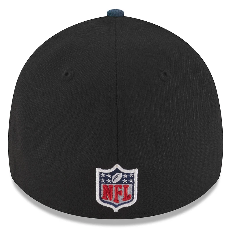 Casquette New Era 39THIRTY Flex noire/bleu marine pour homme, Dallas Cowboys, draft NFL 2025