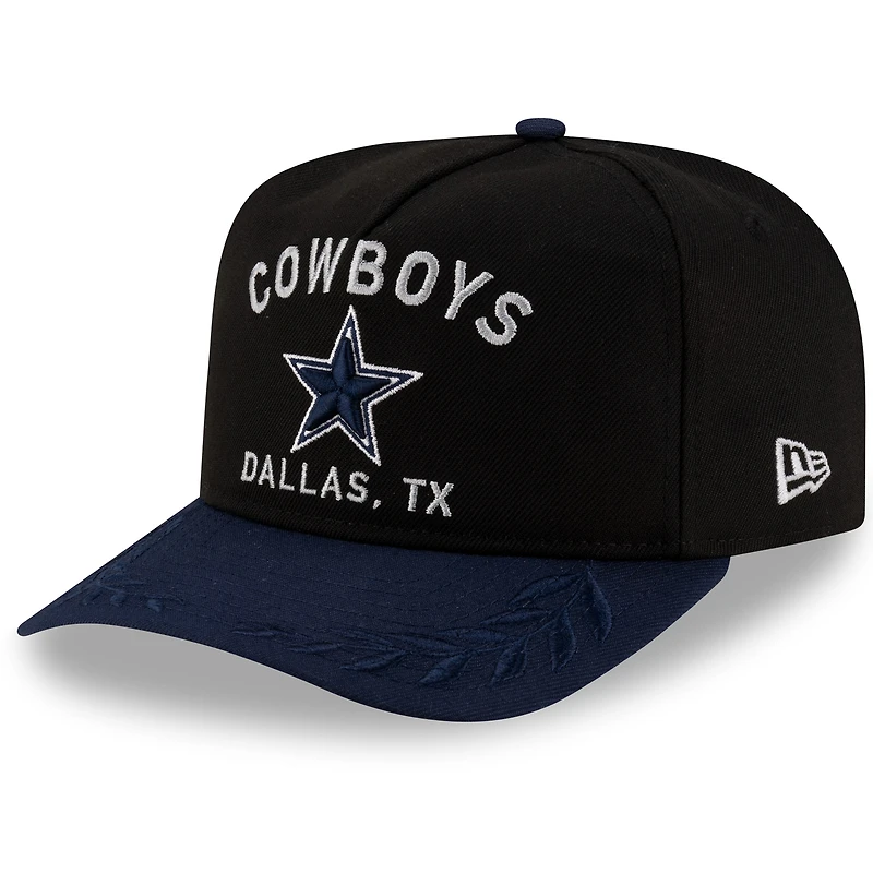 Casquette snapback 9FIFTY A-Frame noire/bleu marine pour homme des Cowboys de Dallas, draft NFL 2025