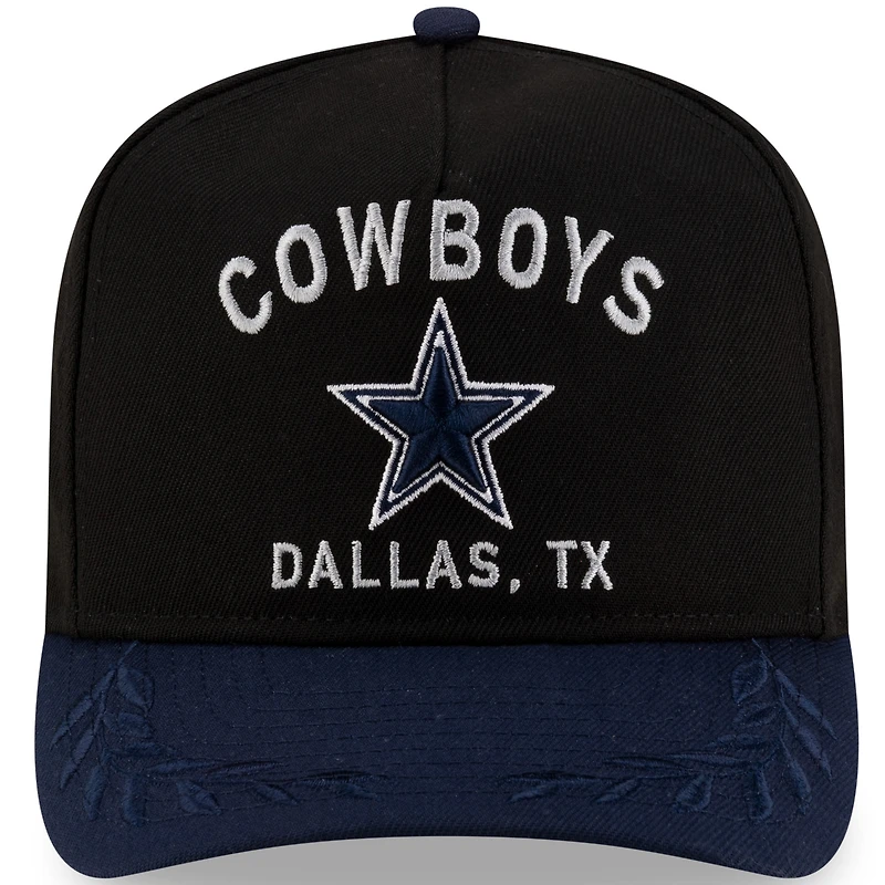 Casquette snapback 9FIFTY A-Frame noire/bleu marine pour homme des Cowboys de Dallas, draft NFL 2025