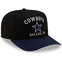 Casquette snapback 9FIFTY A-Frame noire/bleu marine pour homme des Cowboys de Dallas, draft NFL 2025